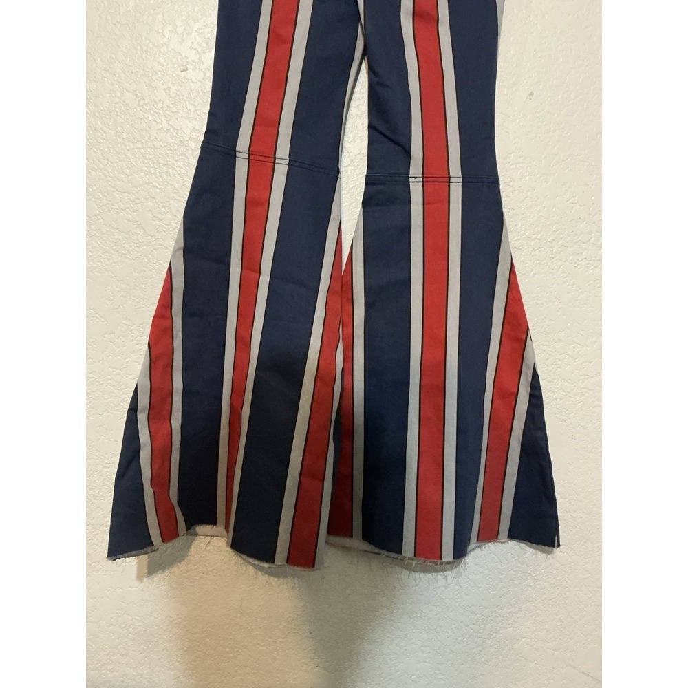 We The Free Twenty Flare Bell Bottom High Rise Jeans Stripped Patriotic 27 NEW - Picture 6 of 6